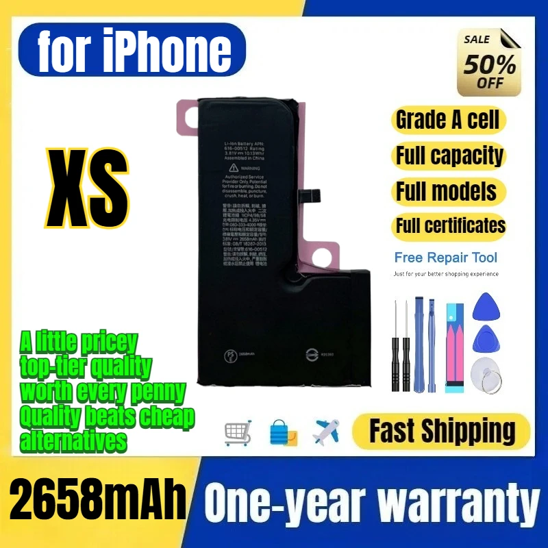 A2097/A1920/A2100 for IPhone XS Phone Battery 0 Cycle High Quality Capacity Battery Replacement Bateria Grade A Cell with Tools