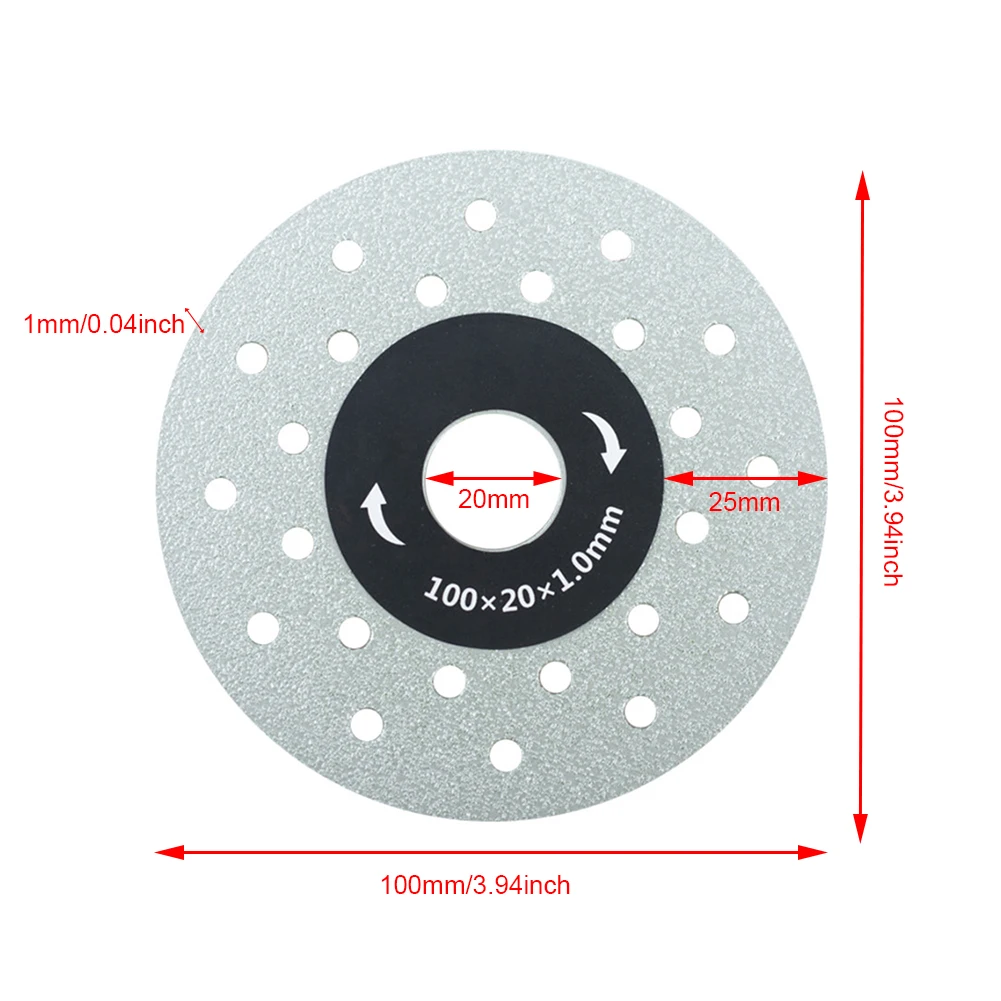 1-20PCS 100mm Porous Diamond Saw Blade For Stone Ceramic Cutting For Stone Ceramic Widened Rock Slabs Cutting Dis Tool