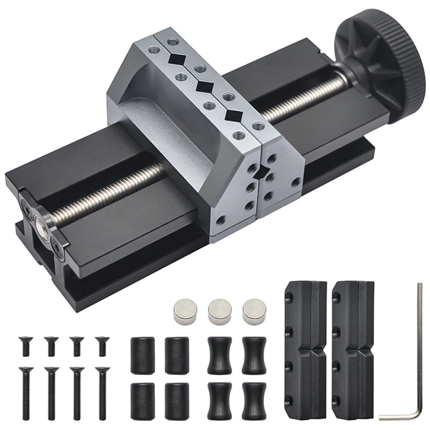 Pequeno Mini Alicate de Auto Centralização Desktop Precision Fixture Alicate de Nariz Plano Workbench Portable Vise 68 mm