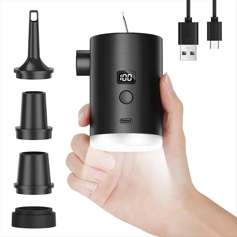 

Outdoor Portable Camping Air Pump Charging and Pumping Dual-Purpose Air Mattress Swimming Ring Electric Inflator