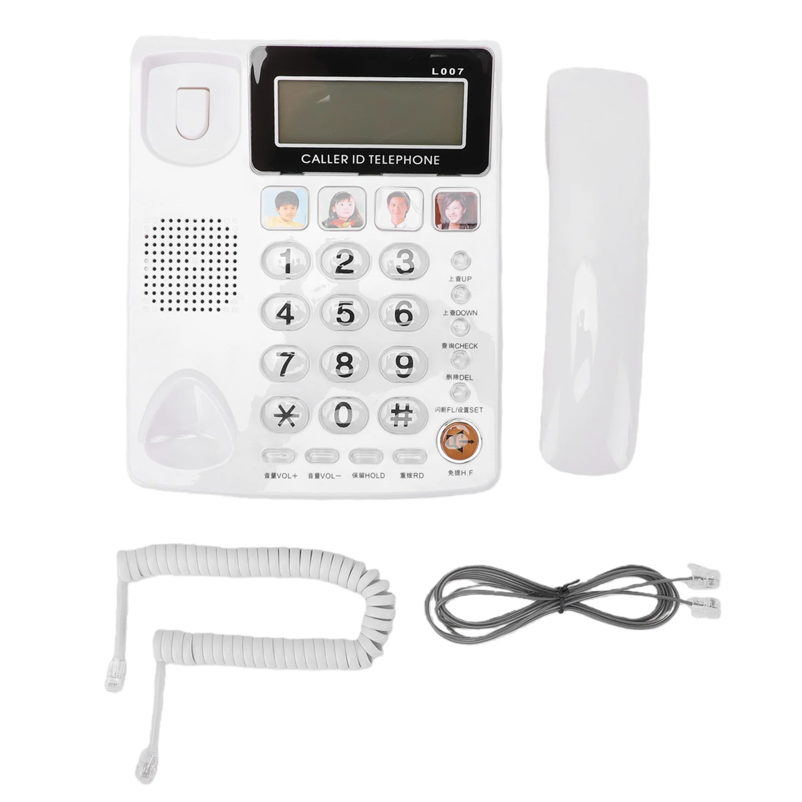 Corded Telephone Desktop Corded Telephone Chinese English Bilingual Big Key High Volume Desktop Phone with LCD Display for Elder