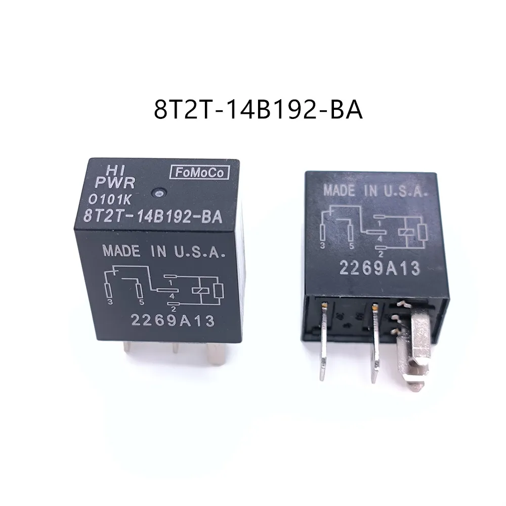 2PCS  8T2T-14B192-BA 12V 5-pin suitable for Ford Mondeo Focus car relay