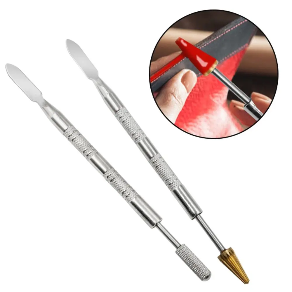 Durable DIY Leather Edge Oil Pen Double Head Stainless Steel Gluing Dye Pen Handcraft Tools Leather