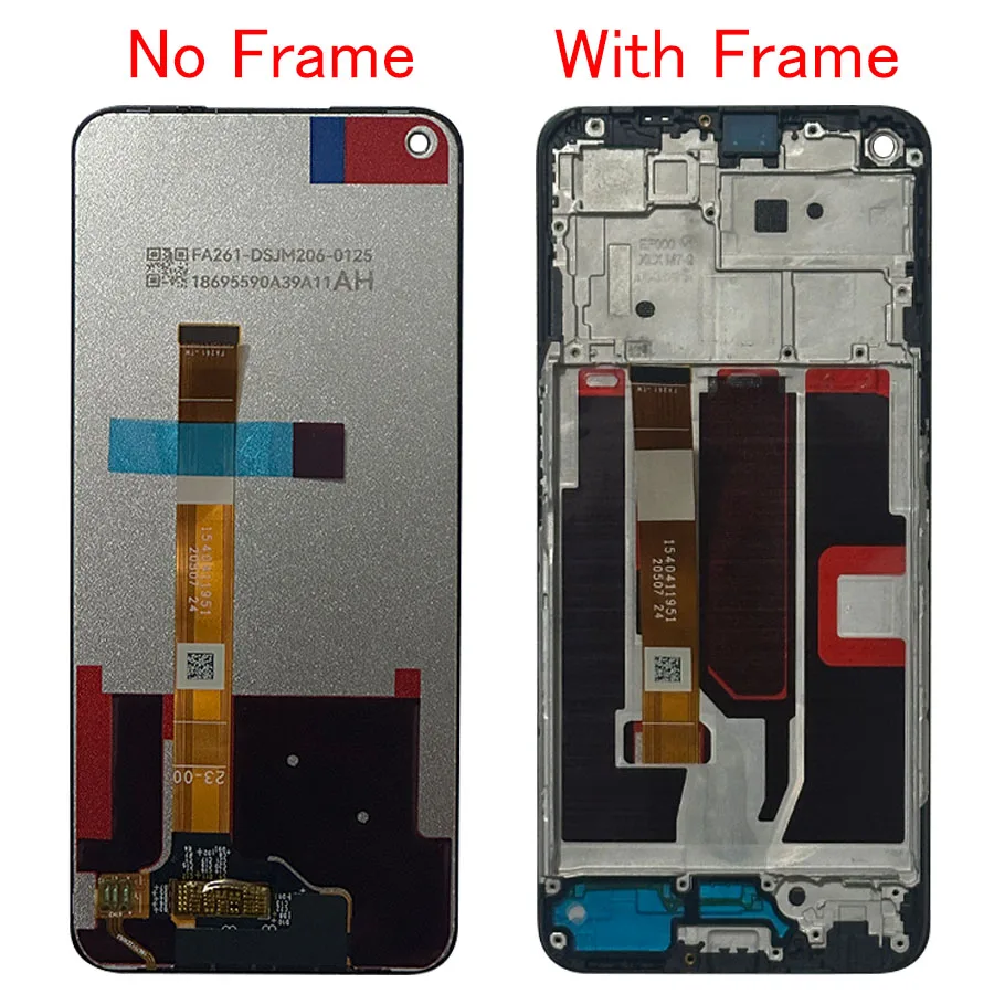 6.49''For OnePlus Nord N200 5G LCD Display Screen Touch Panel Digitizer Replacement Parts For OnePlus N200 5G Screen With Frame