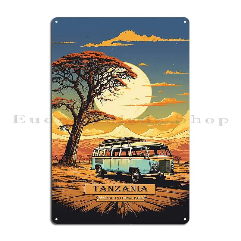 Serengeti National Park Metal Signs Cinema Print Club Wall Plaque Sign Tin Sign Poster