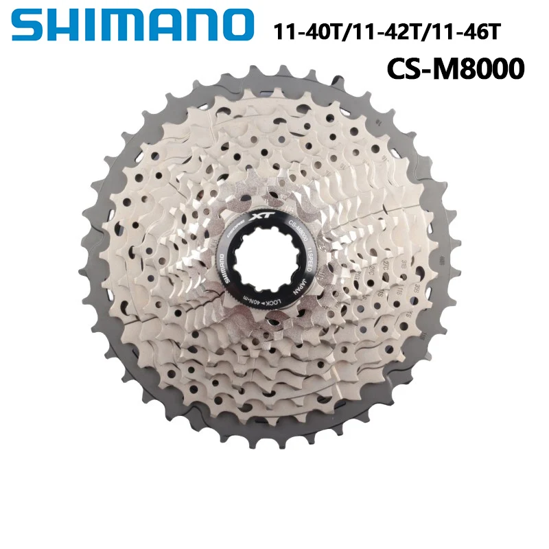 Shimano – DEORE XT CS-M8000 Cassette de vélo vtt 11 S, roue libre M8000, 11 vitesses 11-40T 11-42T 11-46T