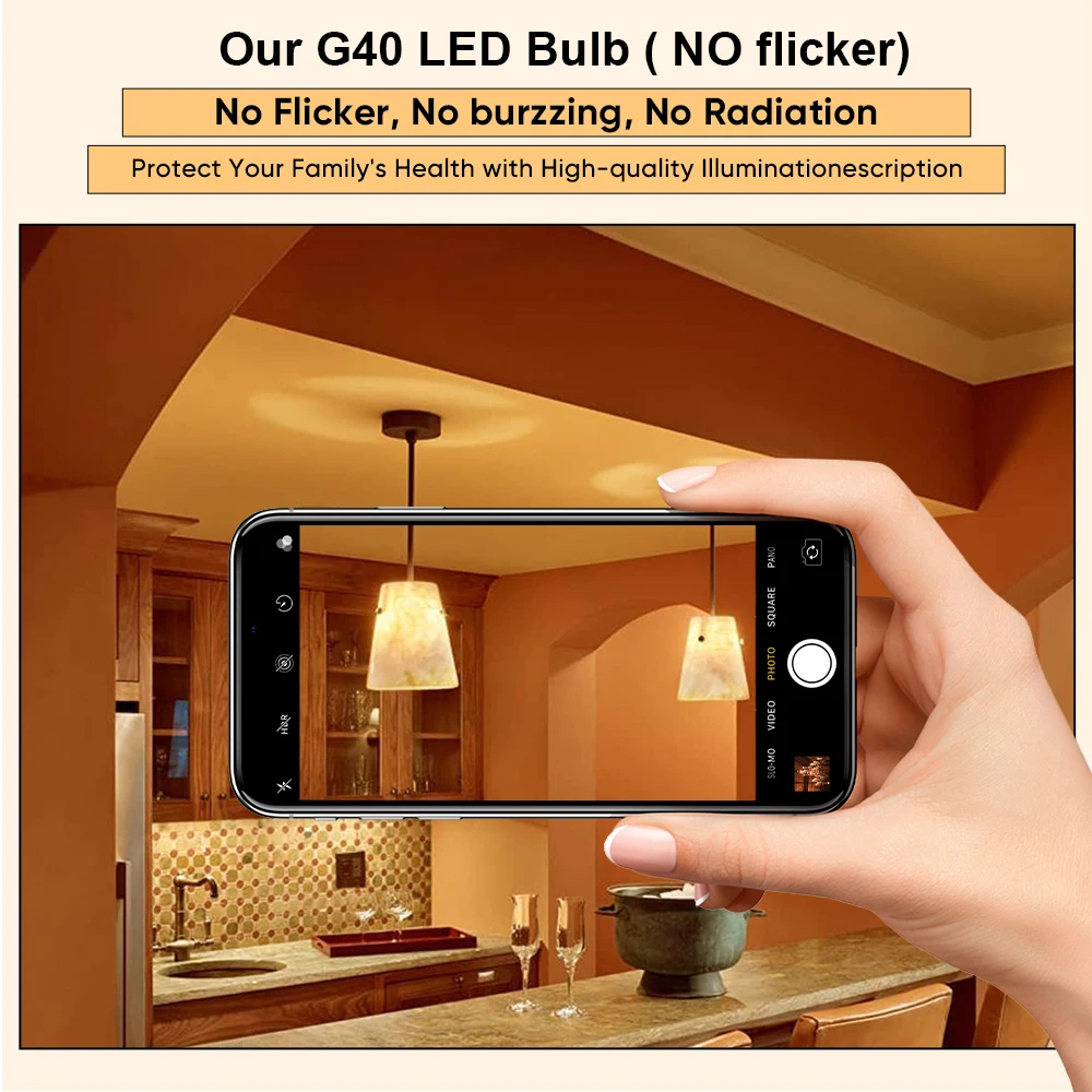 Amber G40 Led Bulb E27 220V E26 110V Vintage Filament Lamp 1W Warm White Indoor Pendant Night Light Decoration Home Light Bulb