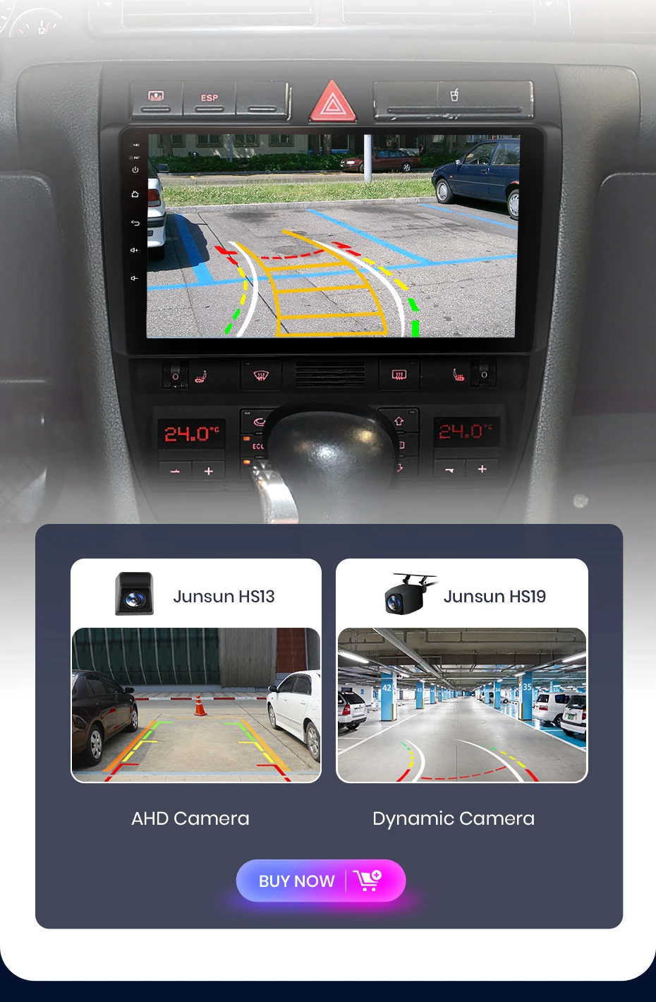 Junsun Drahtlose CarPlay Android Auto Auto Radio Für Audi A6 C5 1997 1998 1999-2004 S6 RS6 GPS Multimedia 2 din Systeme Stereo – Detail 17