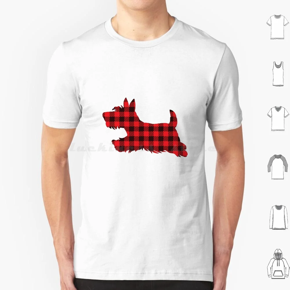 

Scottie Dog Plaid Scottish Terrier Puppy Красная и черная футболка большого размера 100% хлопок Scottie Dog Scottie Dog Scottish Terrier