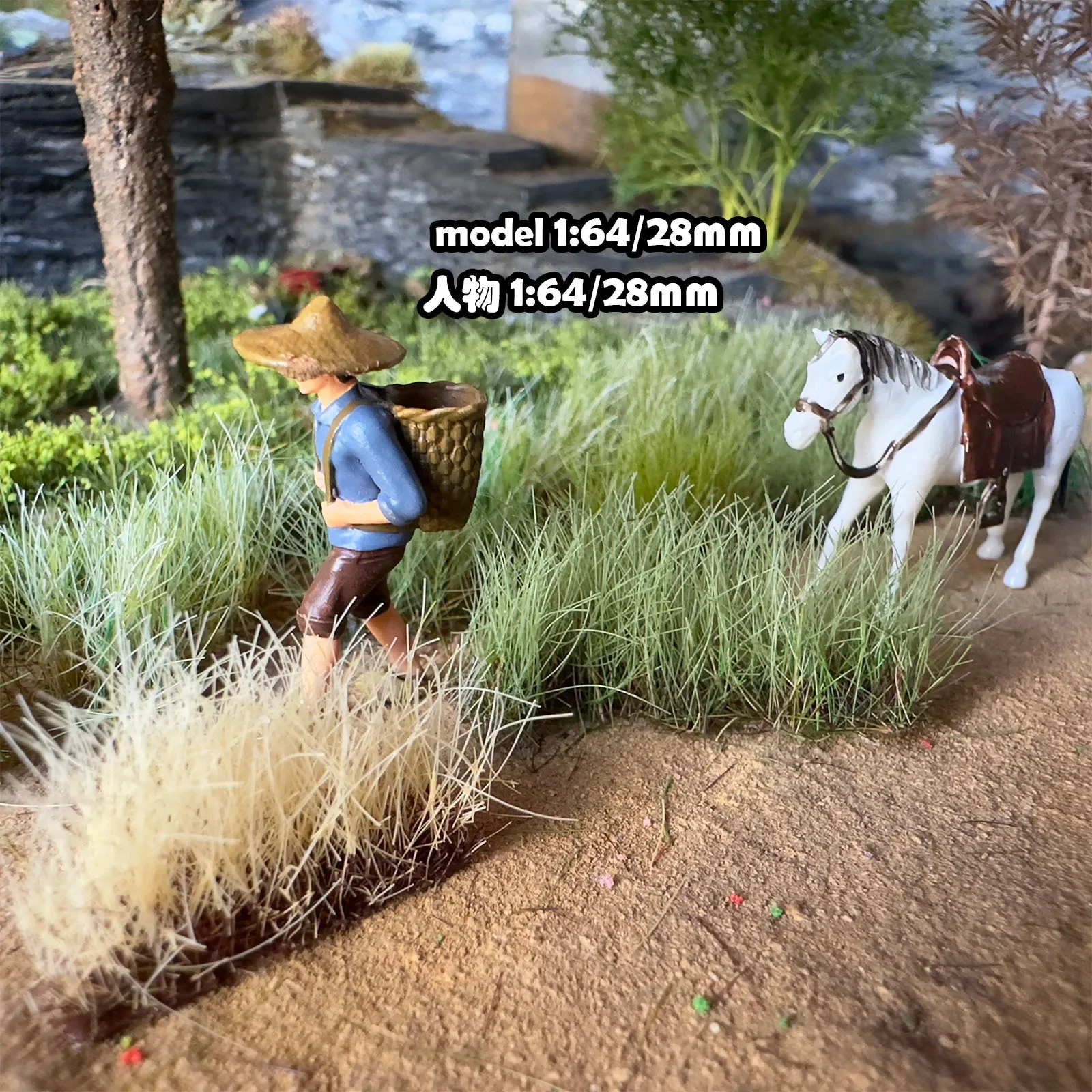 Height  16mm Static Grass Cluster Model Artificial Tuft Lawn Micro Wargame Scenery Materials Sand Table Layout Diorama Kits 1Pcs