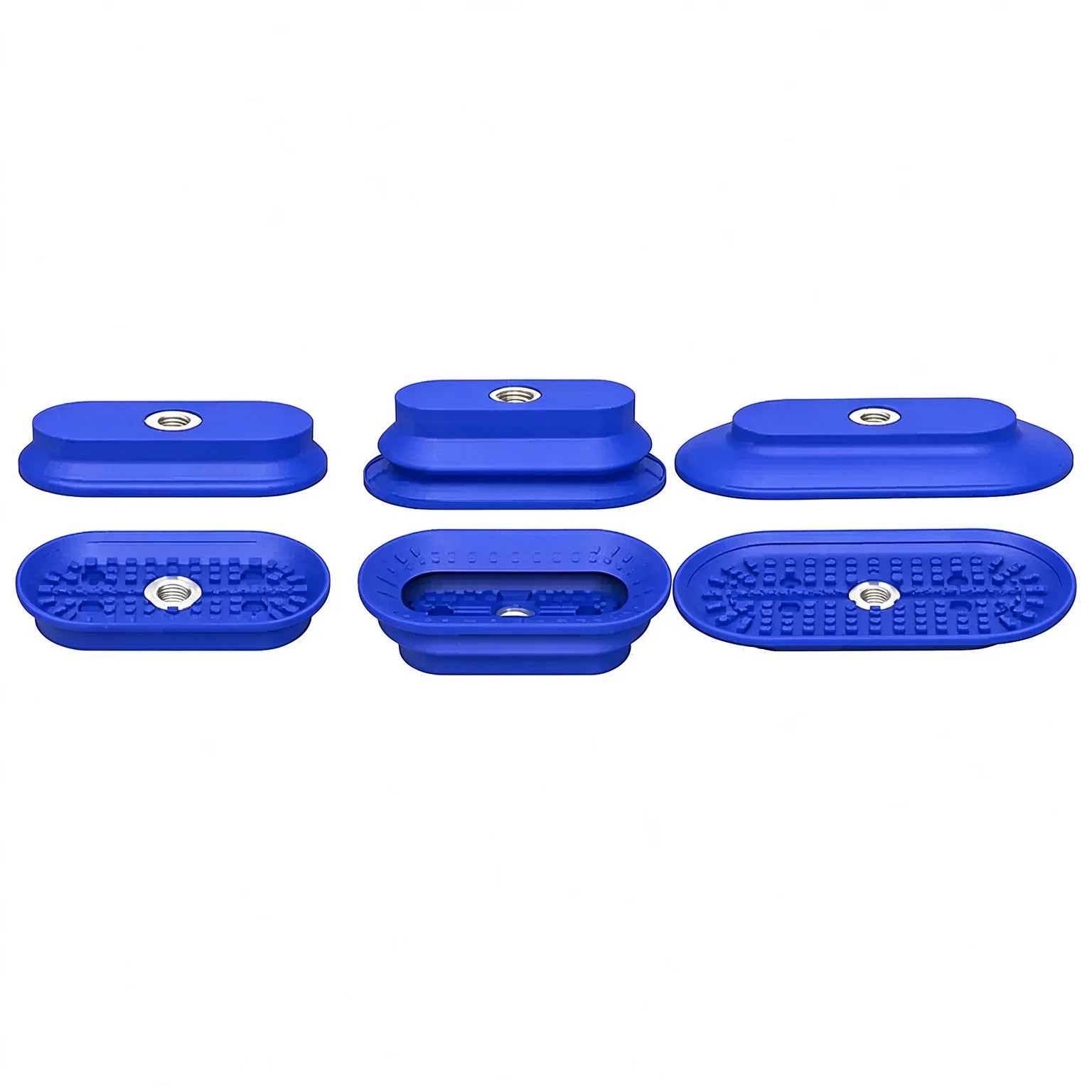 Oval Shaped Robotic Arm Vacuum Suction Cup SAOF/SAOB Series With Connecting Rod For Handling Metal Sheets SAOF-50X16 SAOB-60X30