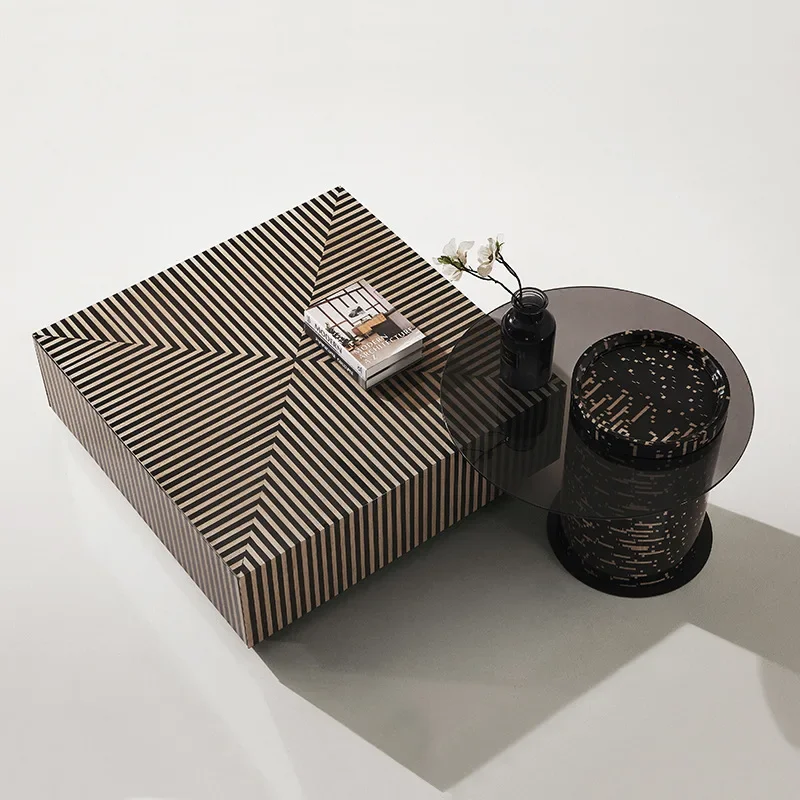 

coffee table combination living room small apartment modern simple new designer lacquered glass coffee table
