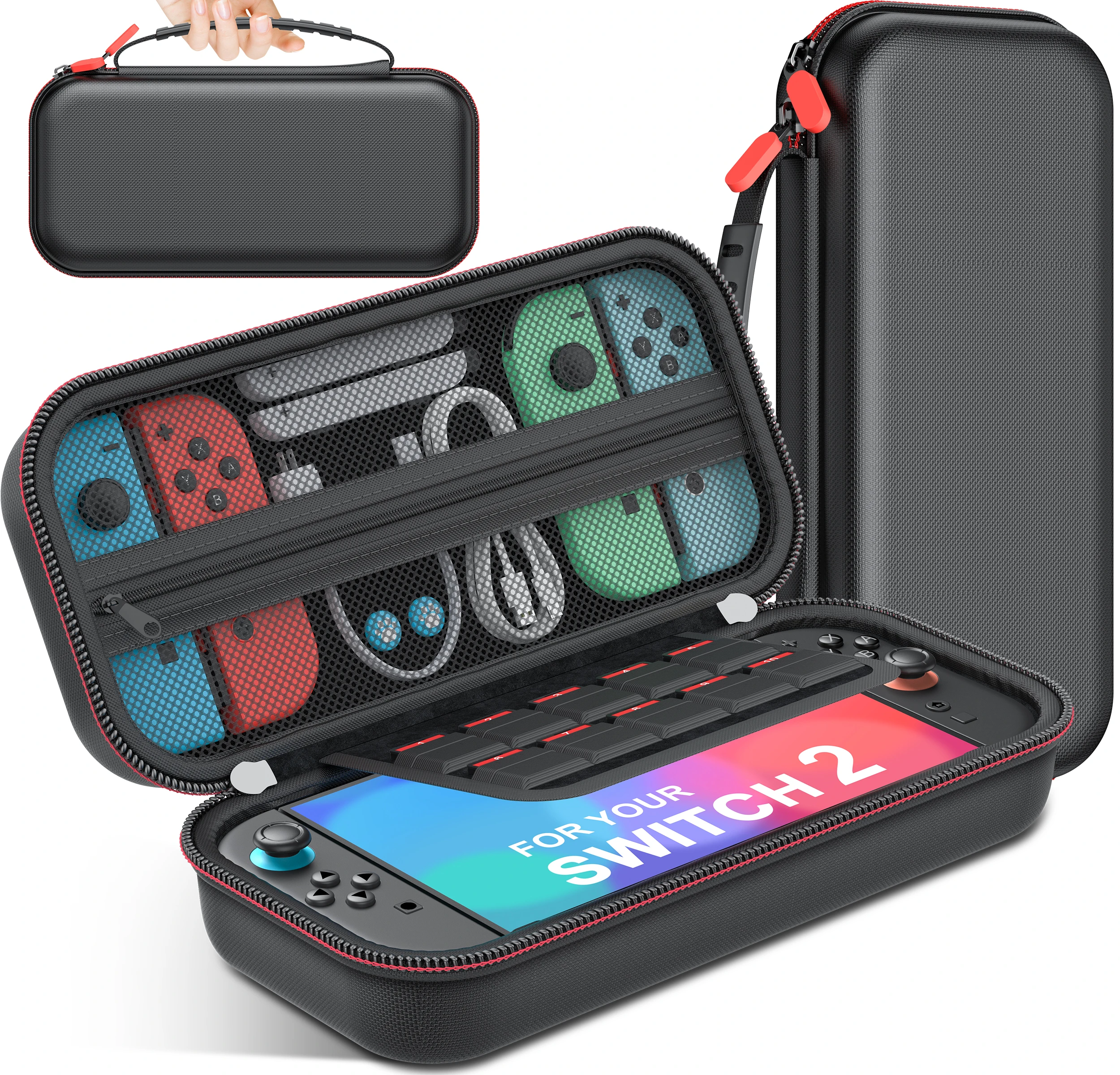 DinoFire G200 storage bag for switch OLED/for switch2 black Easy to wipe Use rubber handles for switch2 accessories