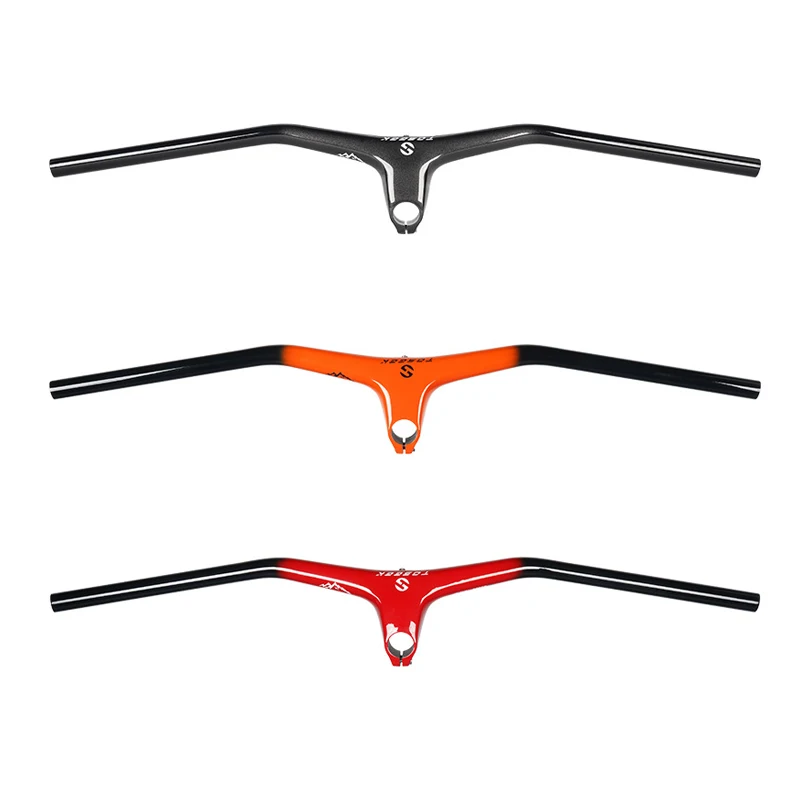 Toseek-carbon fiber handlebar, integrated handle bar, gradient color