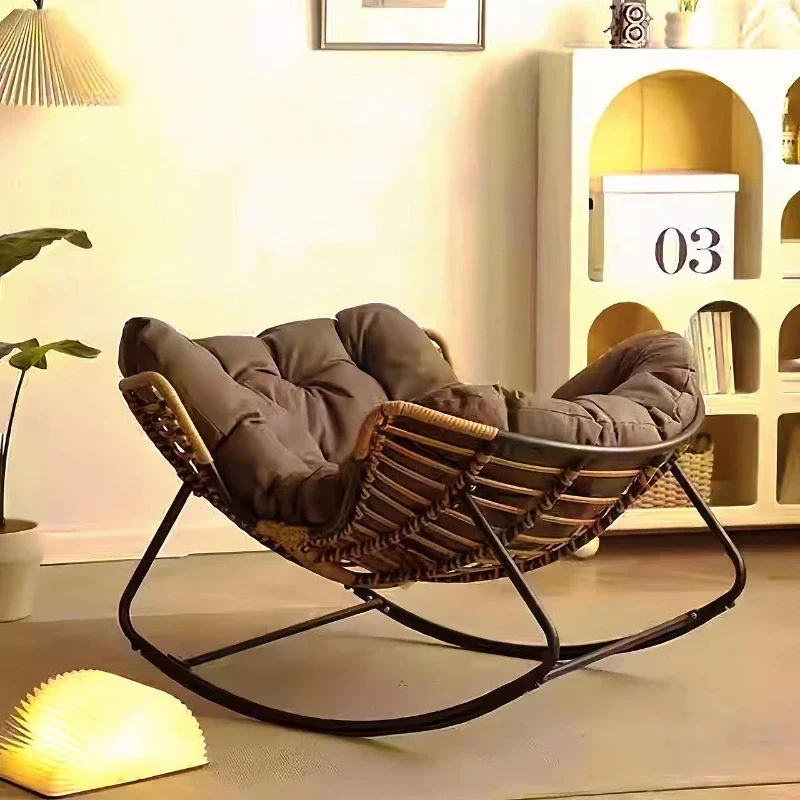 Italian Creative Living Room Chair Unique Single Indoor Modern Bedroom Balcony Rocking Chair Meuble De Salon Design Furnitures