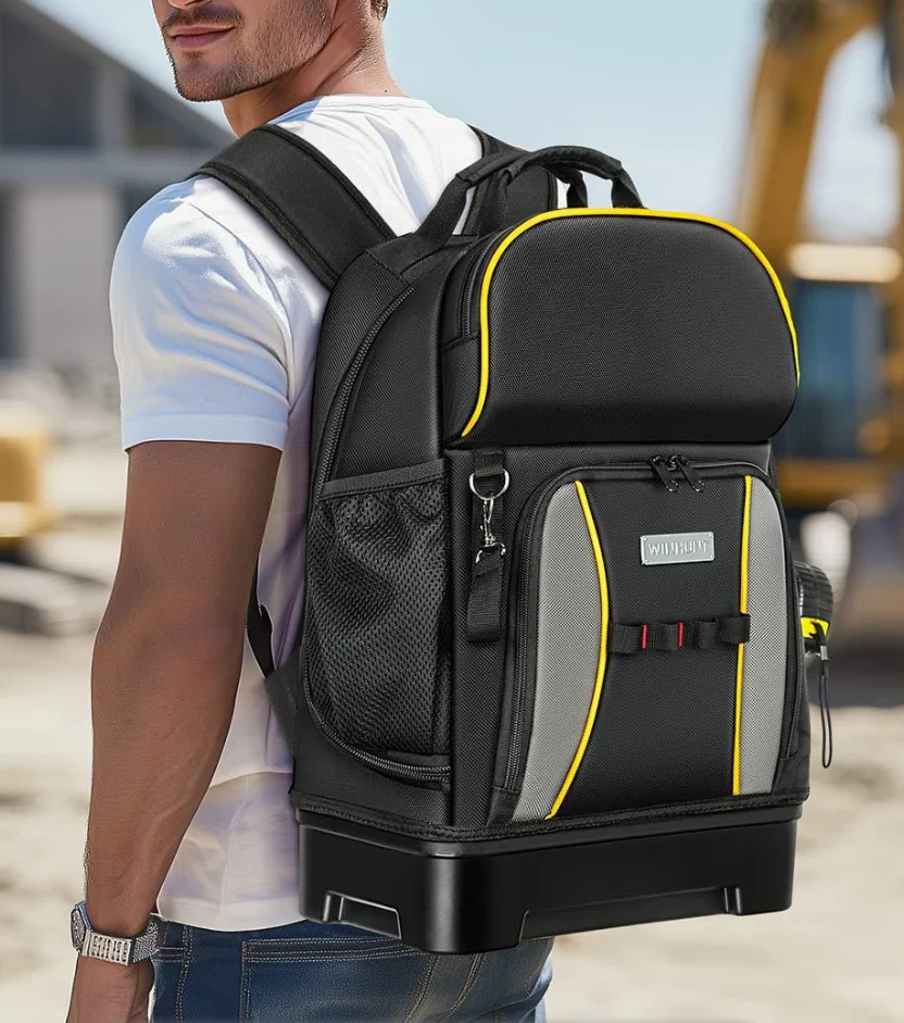 MEN Backpack Heavy-Duty Tool backpacks Waterproof, Durable with Multi-Use Pockets for Electricians & Construction Workers рюкзак