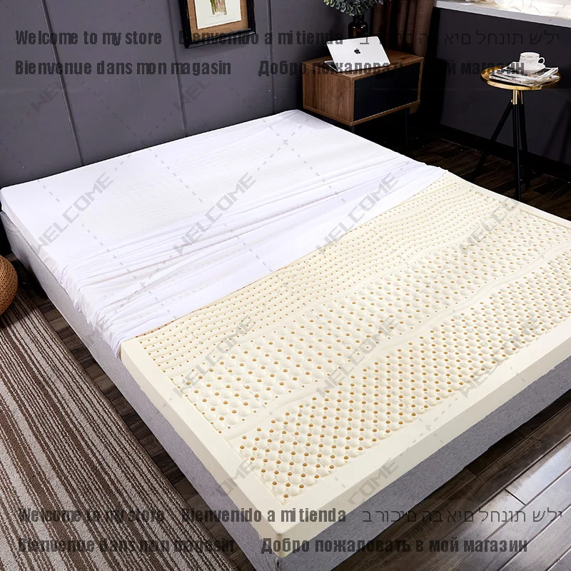 

Thailand 100% Natural latex Mattress natural latex liquid mattress home single double mats with cover King Queen Twin Full Size