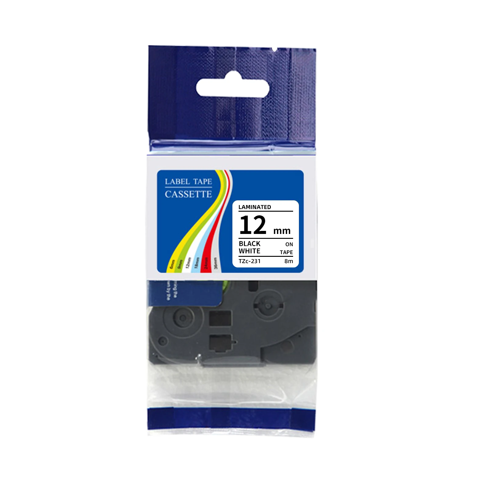 Compatible TZe -231 Label Tape Black on white 12mm x 8m for Brother P Touch Printers