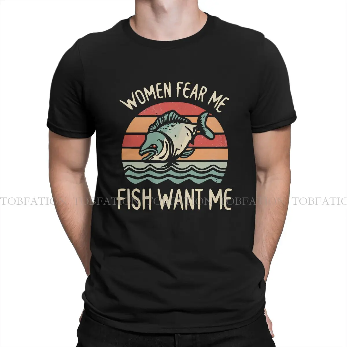 Fish Funny Women Fear Me Fish Want Me Tshirt Graphic Men Tops Vintage Homme Summer Short Sleeve Cotton Harajuku T Shirt