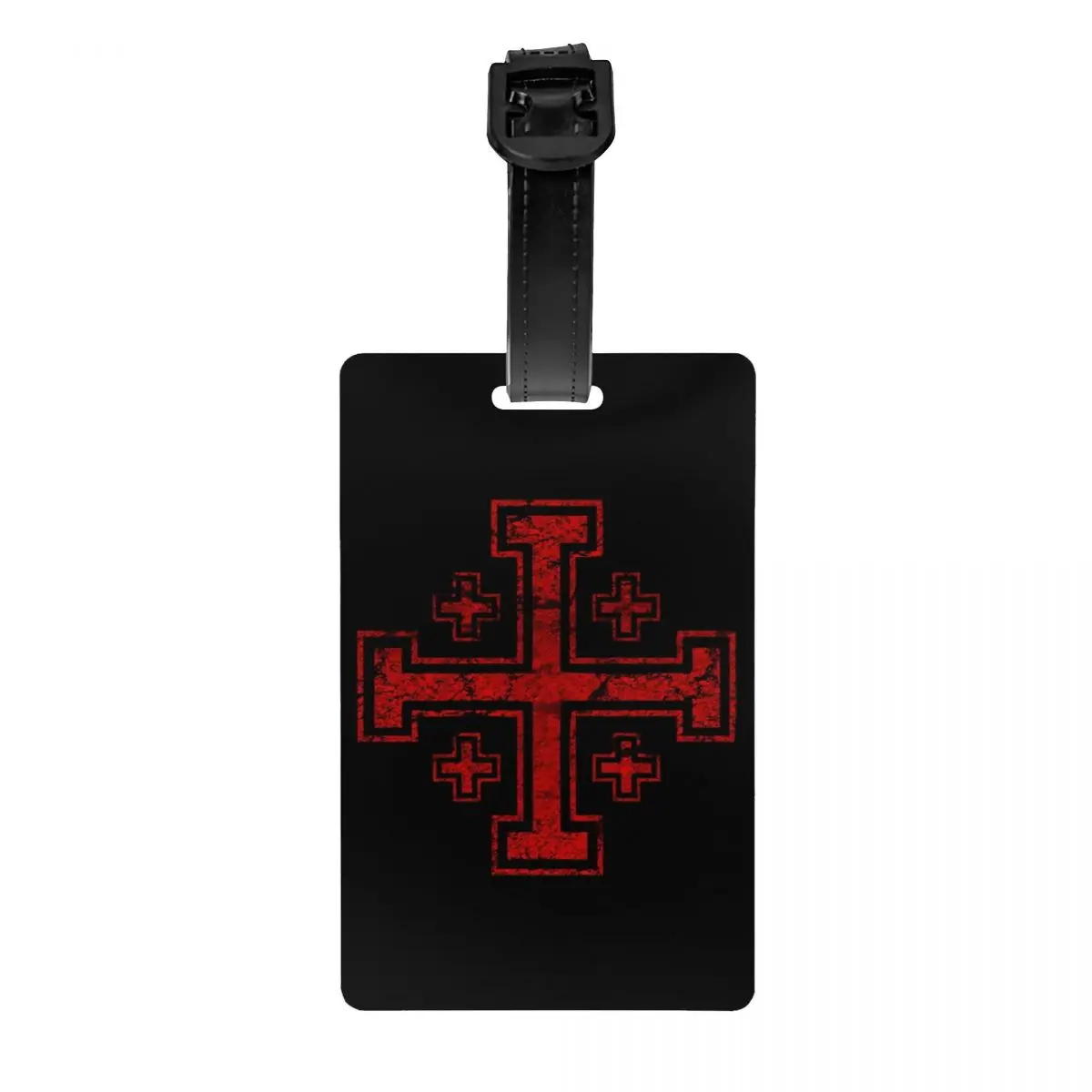 Templer Ritter mittelalter lichen Krieger Symbol Gepäck anhänger mit Visitenkarte Jerusalem Cross Seal Datenschutz ID-Etikett für Reisetasche Koffer