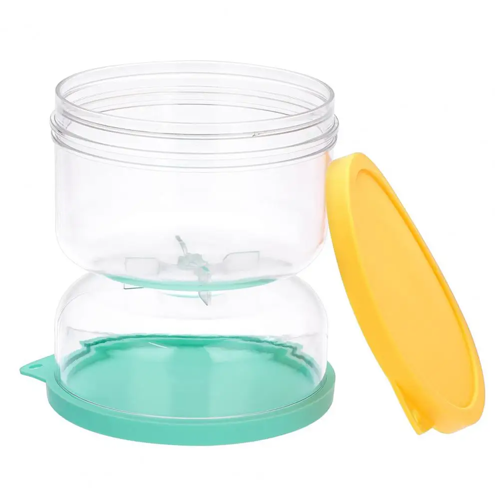 

1pcs Clear Pickle Container Dry Wet Separation Jar Convenient Hourglass Draining Leak Proof Reusable Pickle Hourglass