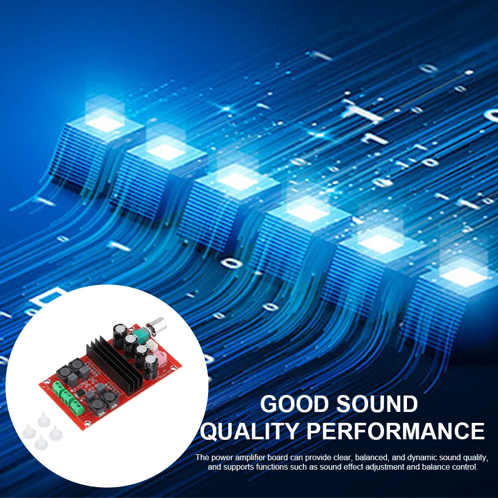 Carte d'amplificateur audio numérique de canal de touristes XH-M190 2x100W TPA3116 carte d'amplificateur de puissance de bain à 2 voies DC 12V-24V pour Ardu37