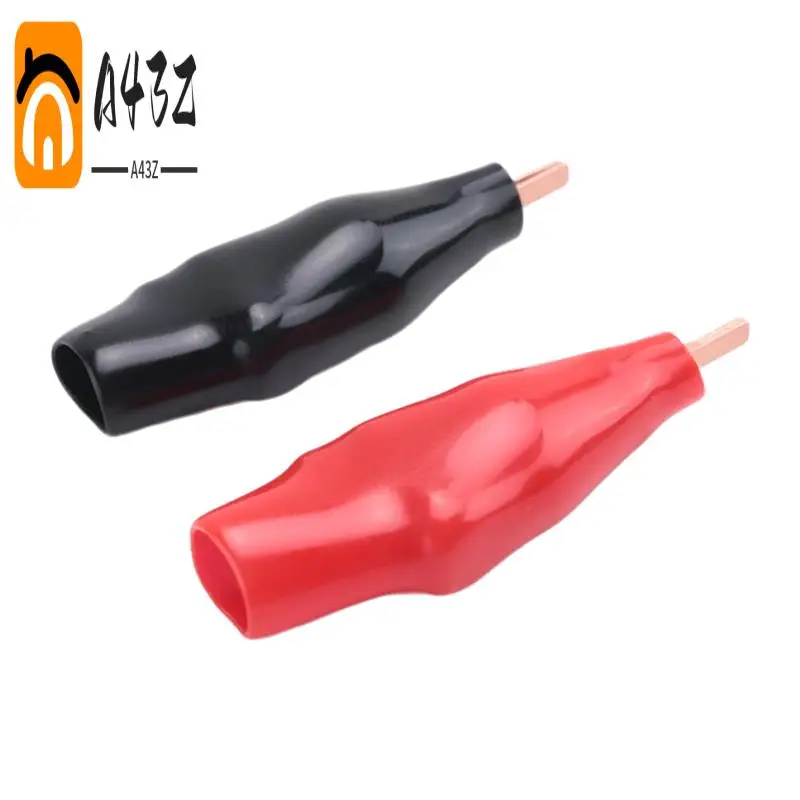 

A43Z-20 Mini Toothless Alligator Test Clips,Solid Copper Clips Electrical, 5Amp With Protective Insulation Cover For Solder