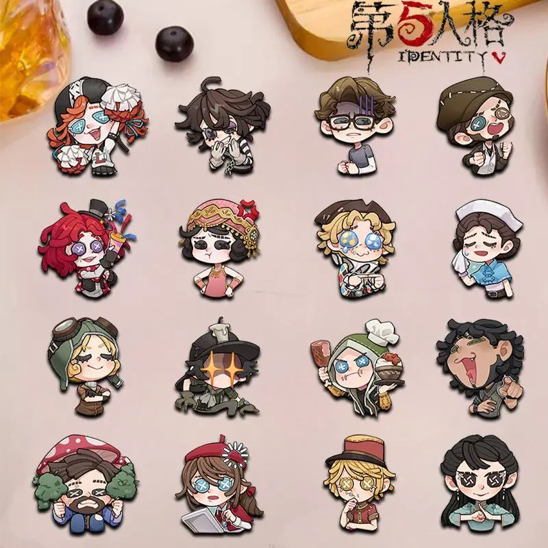 16PC Anime Game Identity V Lapel Badges Clothes Jewelry Collar Acrylic Brooches Accessories Gifts For Friend