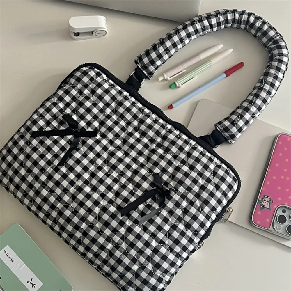

11/13/15.6 inch Laptop Shoulder Bag Large Capacity Bowknot Tablet Sleeve Case Shockproof Multifunctional Laptop Handbag