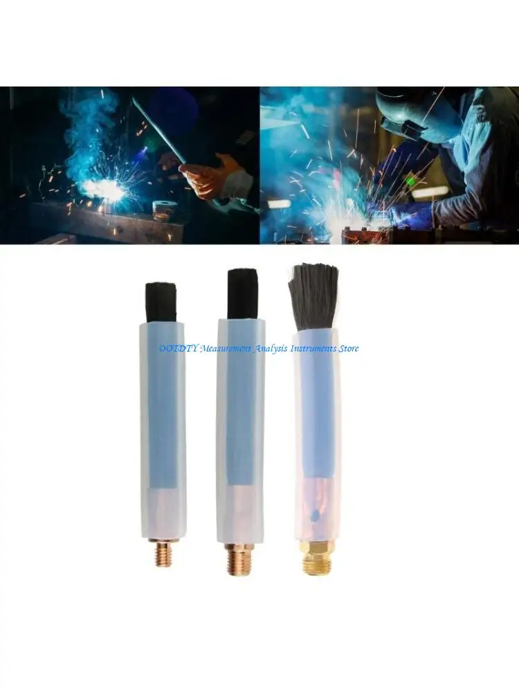 

367D 6/8/10mm Copper Head Weld Brushes For Weld Seam Bead Joint Cleaning Polishing Machine Welding Seam Cleaner Brush