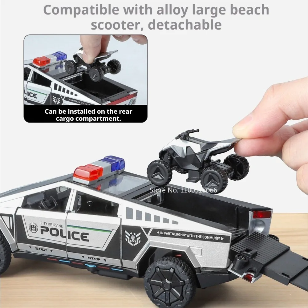 1:32 Legering Diecast Pickup Santana Speelgoed Modellen Auto's Lichte Muziek Miniatuur Politieauto Wiel Trek Voertuigen Kind Volwassen Geschenken