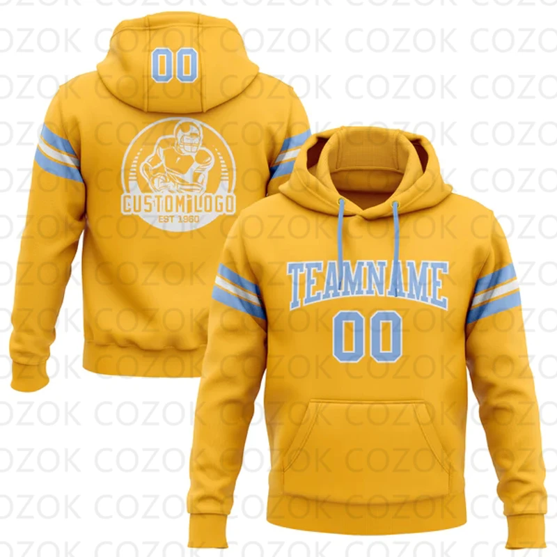 Customized Hoodie Yellow Black White Jersey 3D Printed  Unisex Pullovers Hoodie Casual Sweatshirts