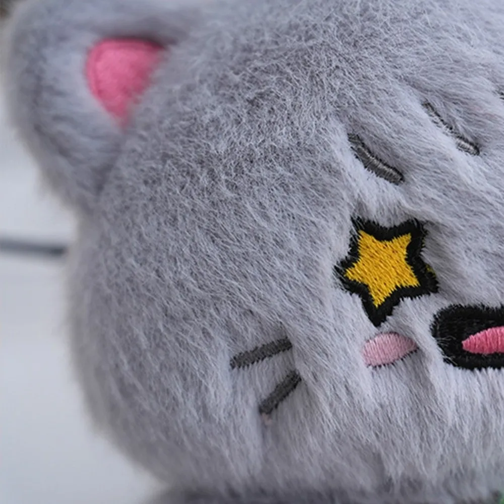 Backpack Pendant Bell Cat Keychain Animals Stuffed Cat Pendant Soft Kawaii Cat Pendant Birthday Gifts