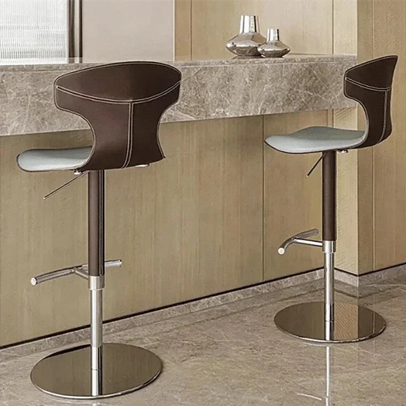 

Luxury Design Bar Chair High Rotating Manicure Modern Bar Stool Kitchen Counter Bancos De Bar Cadeiras Sillas Furniture HD50