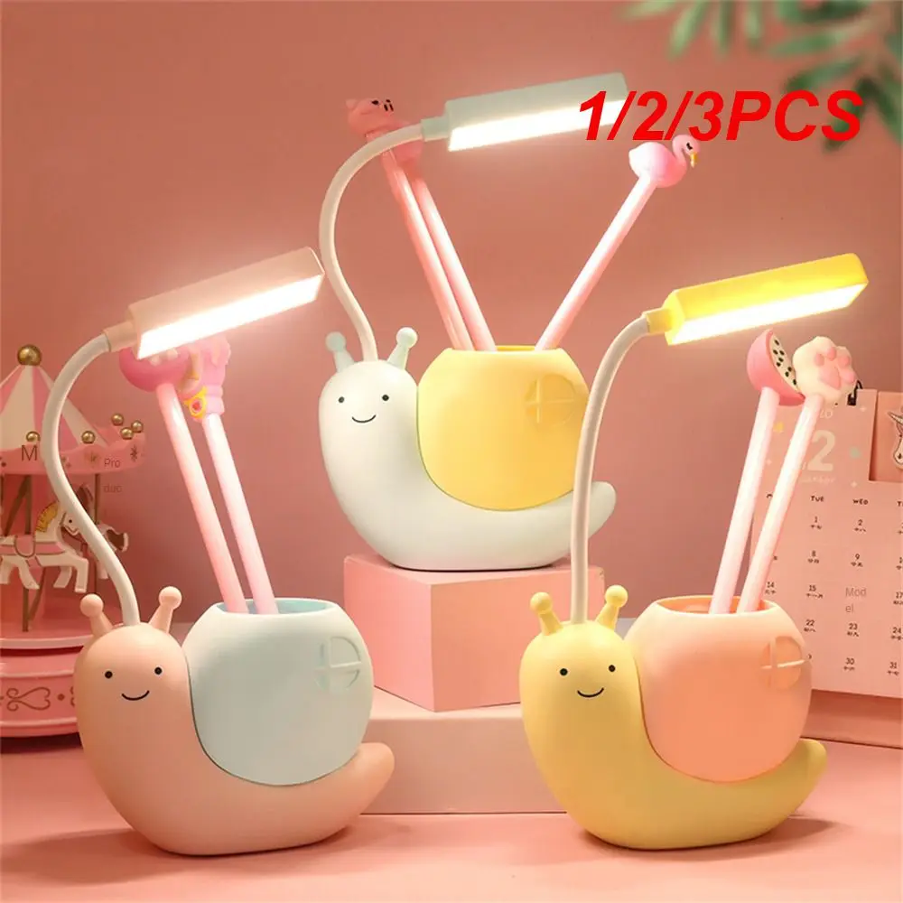 

1/2/3PCS Cartoon LED Snail Desk Lamp Children Bedroom Night Light Reading Study Birthday Christmas Gift Home Decorations Eye