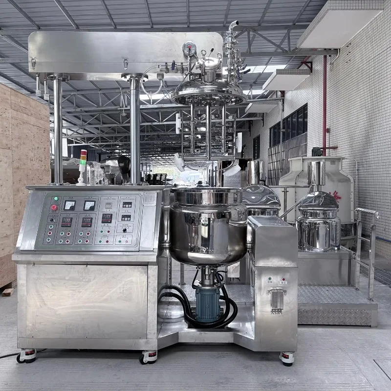 Custom Vacuum Emulsifying Mixer Homogenizer, Industrial Production Equipment for Cosmetic Cream and Shampoo Manufacturing Plant