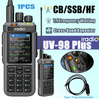 Iradio UV-98 PLUS Walkie Talkie Air Band 10W Cross Band Repeater LSB CW CB SW MW LW SSB HF Multi Band 1024CH Ham Two Way Radio