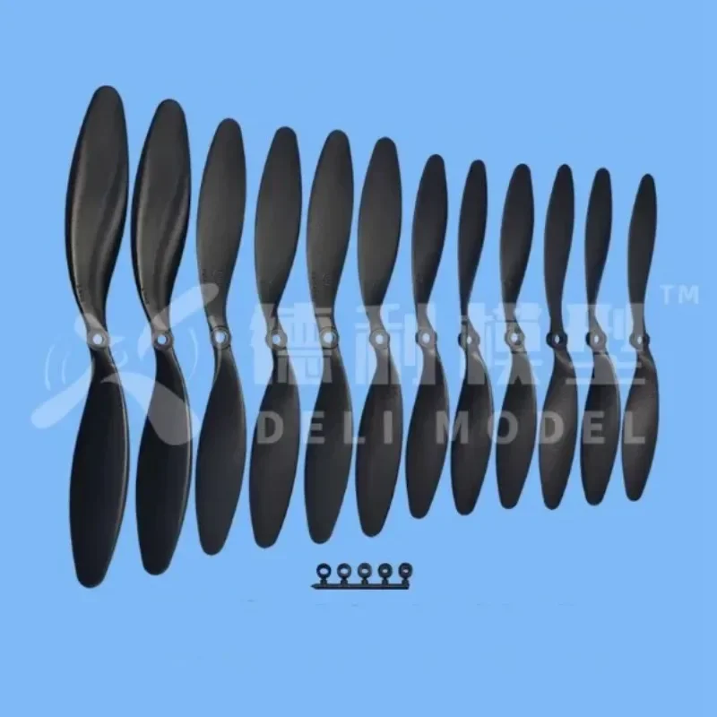 2Pcs/Lot Nylon Propellers with Axle Pad 7-11inch Slow Paddle for RC Fixed Wing Aircraft Model