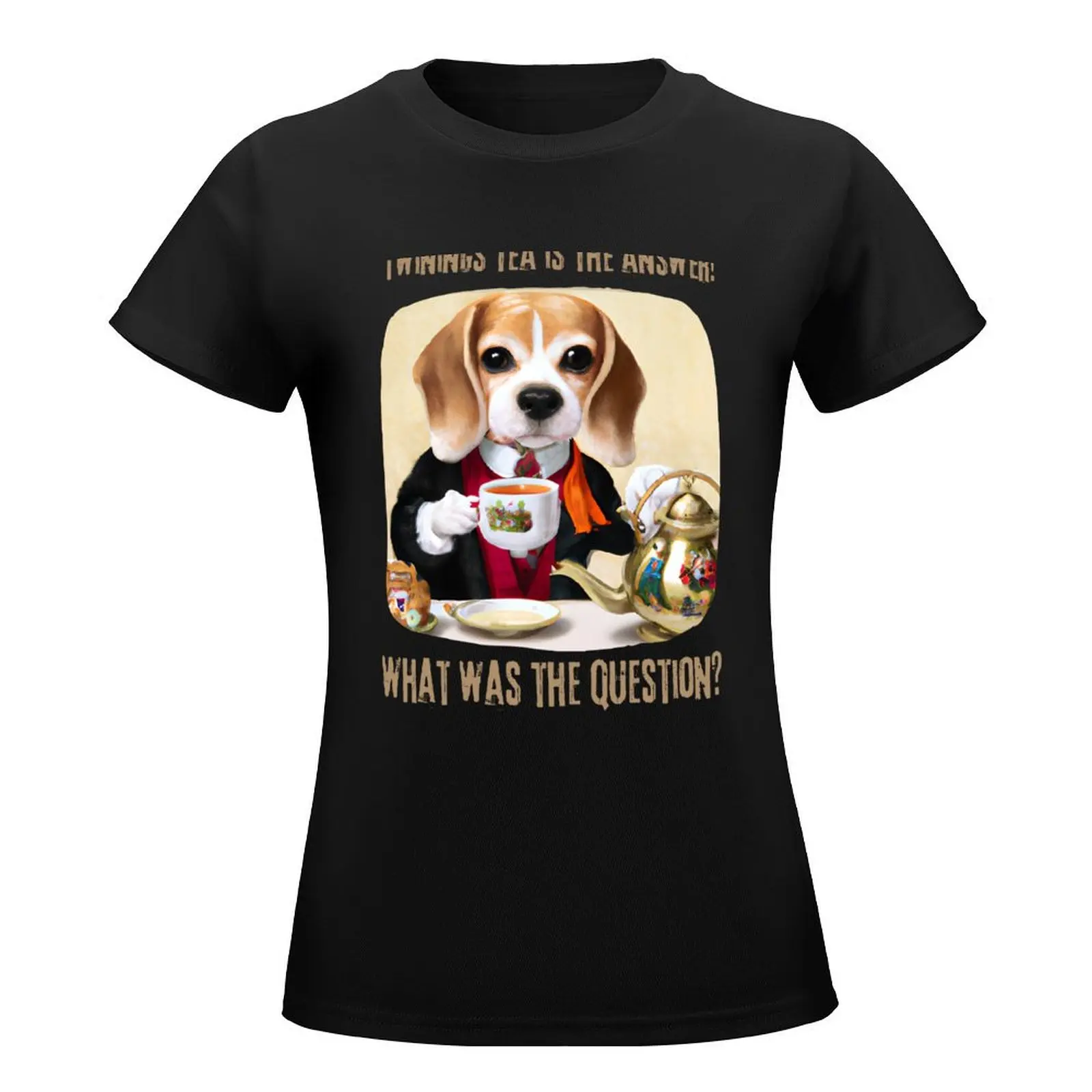 Twinings tea is the answer beagle dog tea time T-Shirt hippie clothes Blouse sublime Women clothes