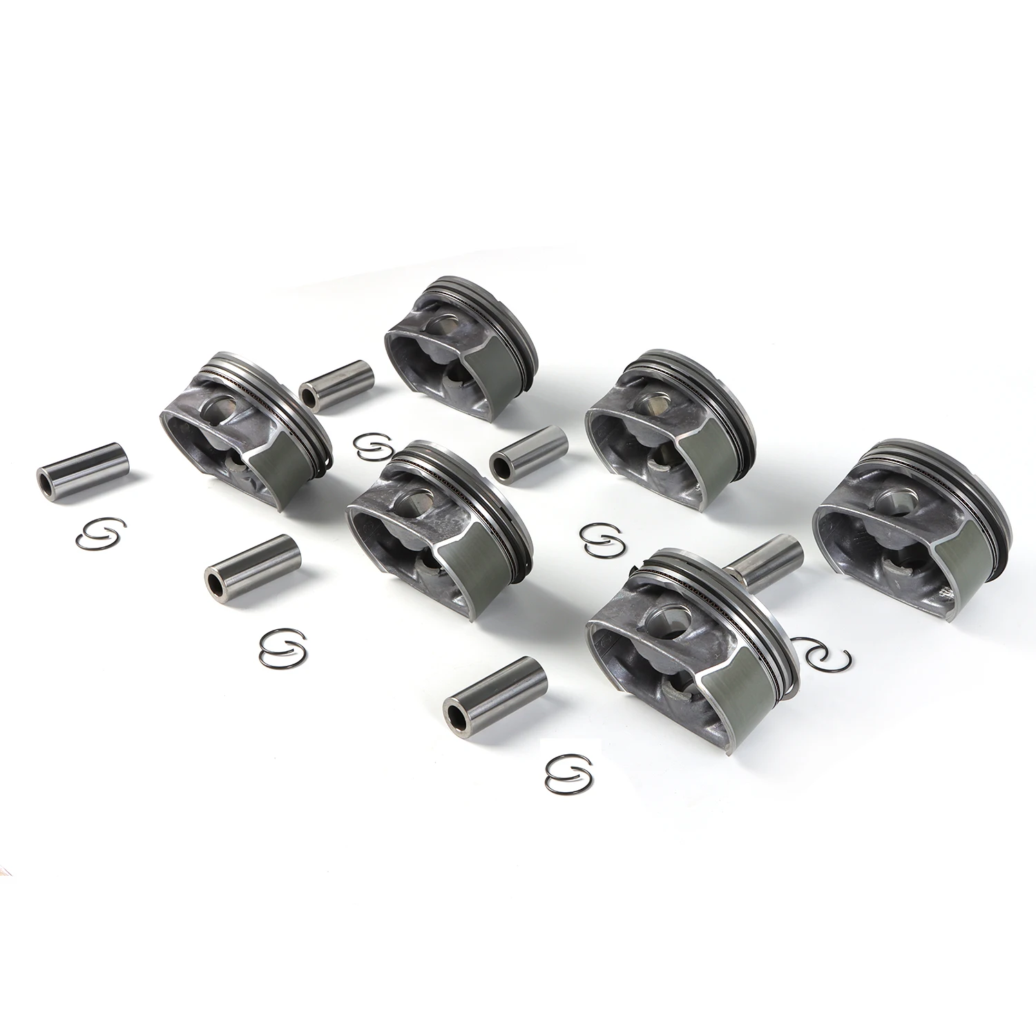 6pcs 2720304317 2720309717 M272 Piston & Ring Set 92.9mm For Mercedes-Benz CLK350 C350 E350 GLK350 3.5L 2720302217   2720308917