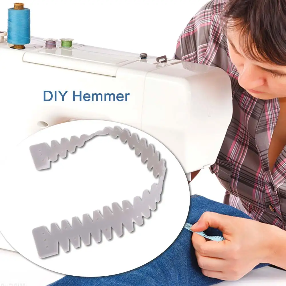 Flexible Bending Sewing Tool Time-Saving Portable DIY Hemmer Adjustable Heat Resistant Curve Scale Hemming Tool DIY Projects