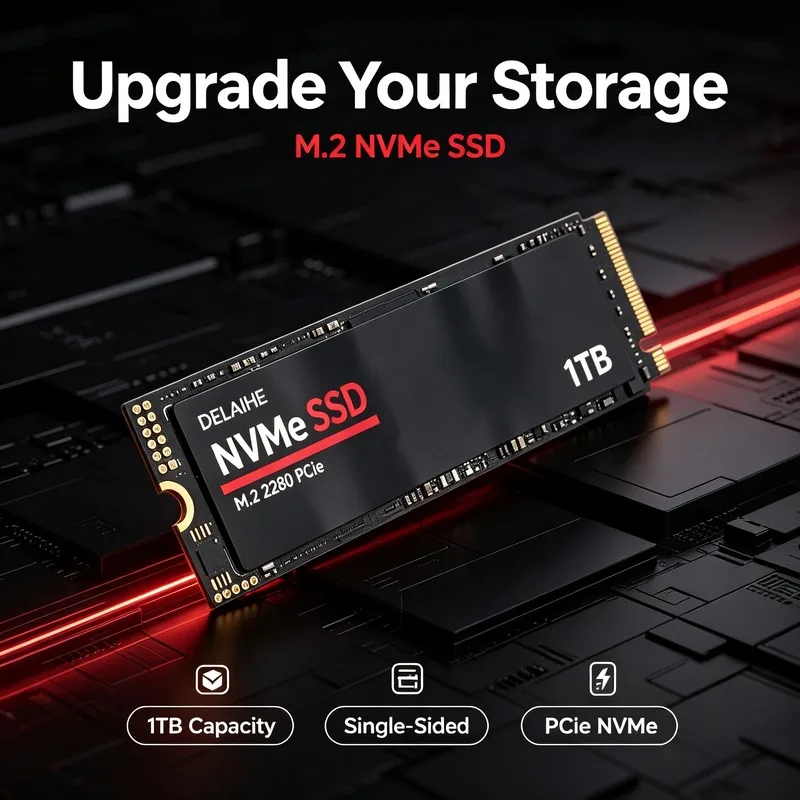 ATEKOM M.2 2280 PCIe NVMe SSD Internal Solid State Hard Drive High Speed Internal Hard Disk for Laptop Desktop Notebook PC