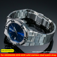 Stainless steel watch strap For Maurice Lacroix AIKON AI6008  AI6038 6058 6007 1108 Quick-release Watchband men Metal Bracelet