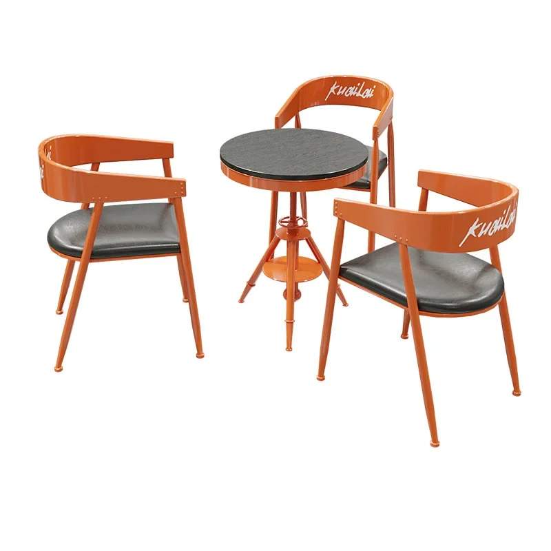 

Industrial style creative wrought iron outdoor leisure dining table bar table and chair coffee milk tea shop sofa lifting small