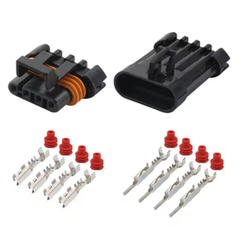 

4 Pin Way Car Oxygen Sensor Sealed Connector with Wires Automotive Male Female Wiring Cable Sockets 12162144 12162102