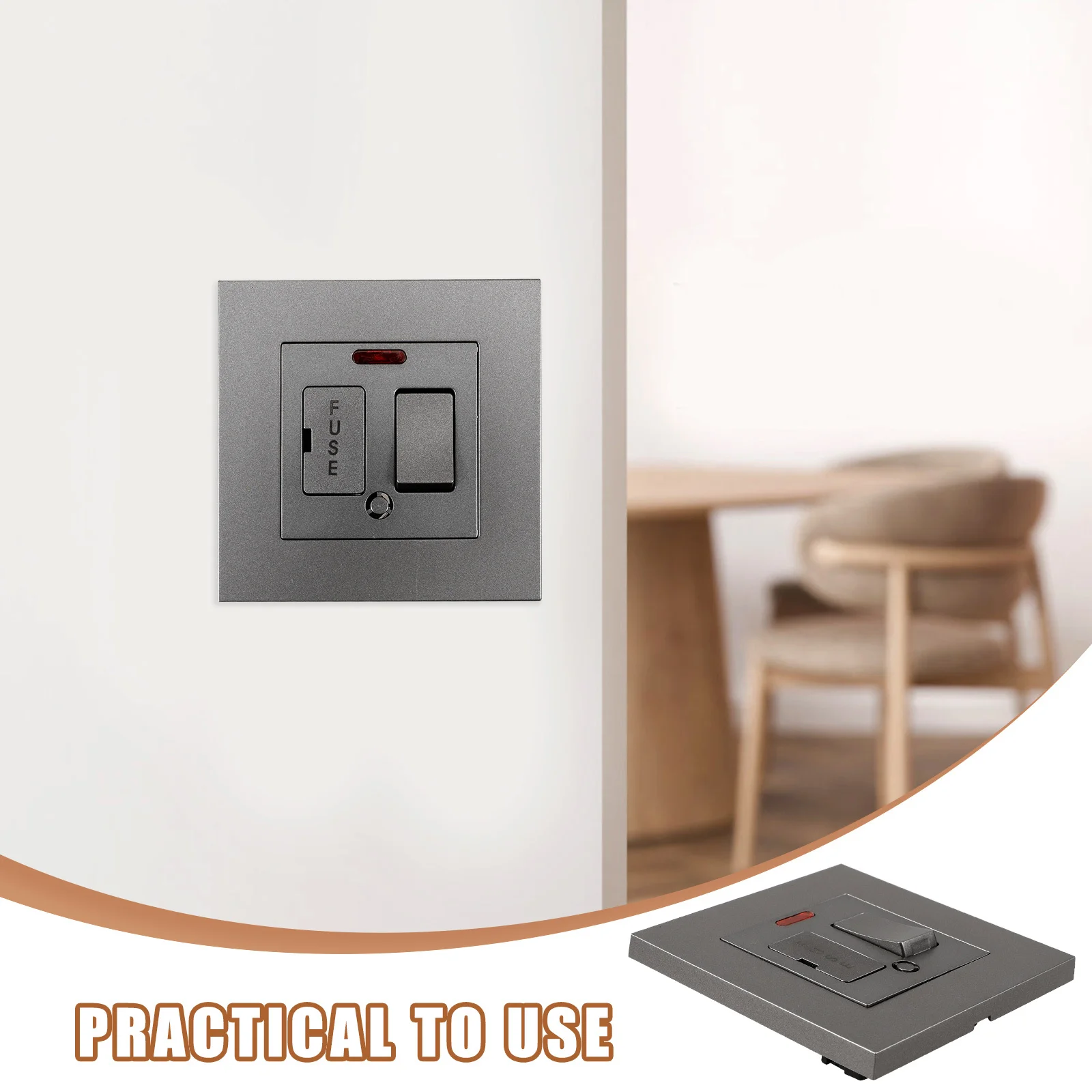 

Fused Panel Sturdy Replaceable Appliance Switch For Kitchen Wall Exhaust Fans Electrical Fuse Switch Replacement