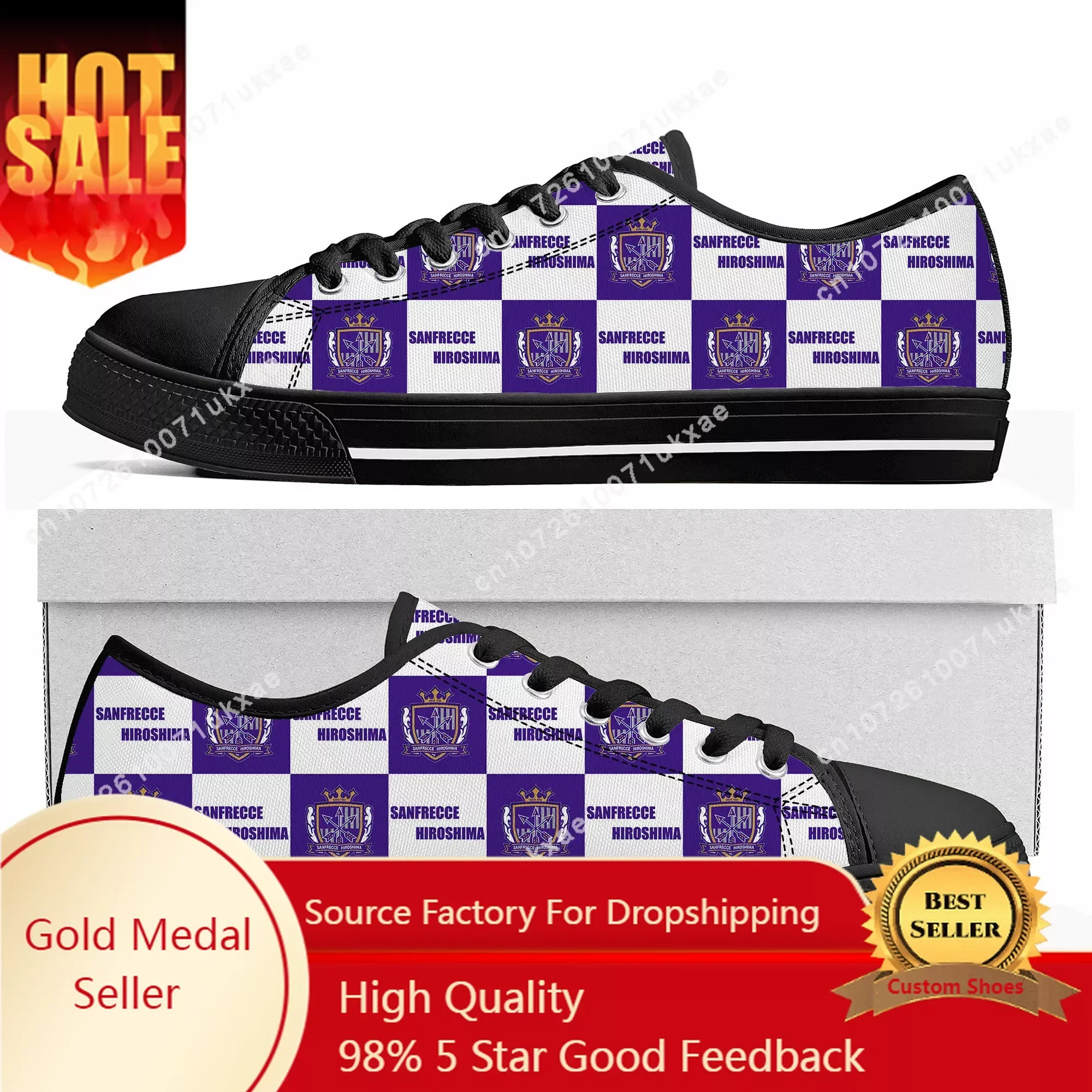 サンフレッチェ Sanfrecce Football Low Top Sneakers Mens Womens Teenager Canvas High Quality Sneaker Casual Custom Made Shoes Customize