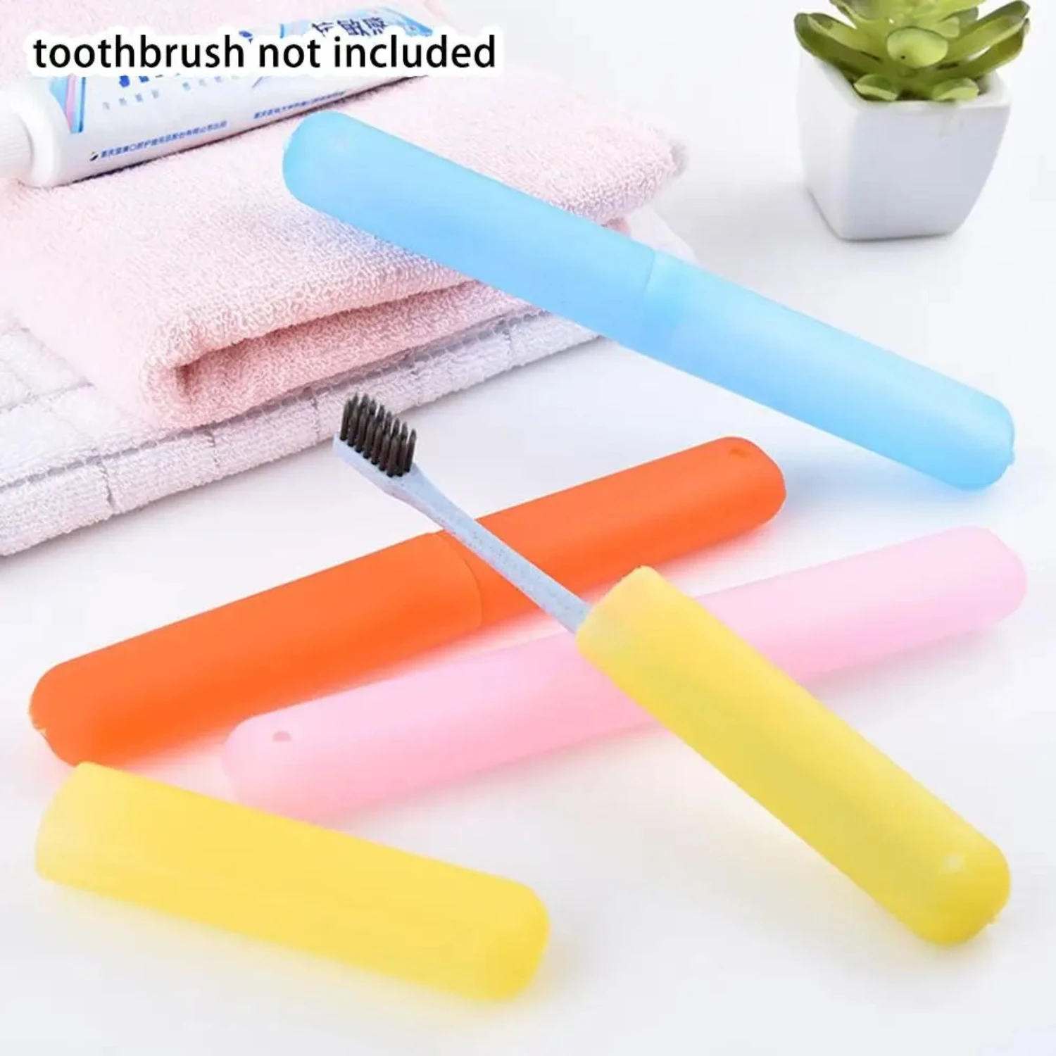 10pcsPortable voyage randonnée Camping porte-brosse à dents boîte Tube couverture brosse à dents protéger support étui