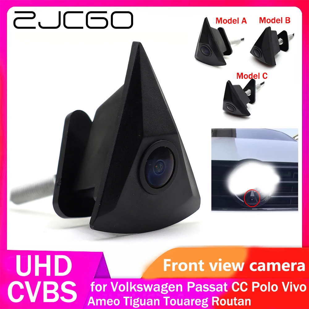 ZJCGO AHD CVBS 1080P 170° Car LOGO Parking Front View Camera for Volkswagen VW Passat CC Polo Vivo Ameo Tiguan Touareg Routan