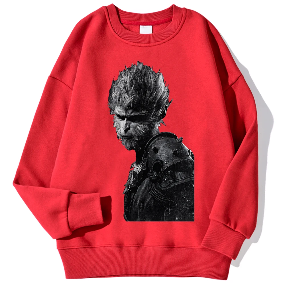 Black Myth Wukong Game Role Print Hoody Man Harajuku Soft Sweatshirt Fashion Warm Hoody Fleece Casual Sportswear